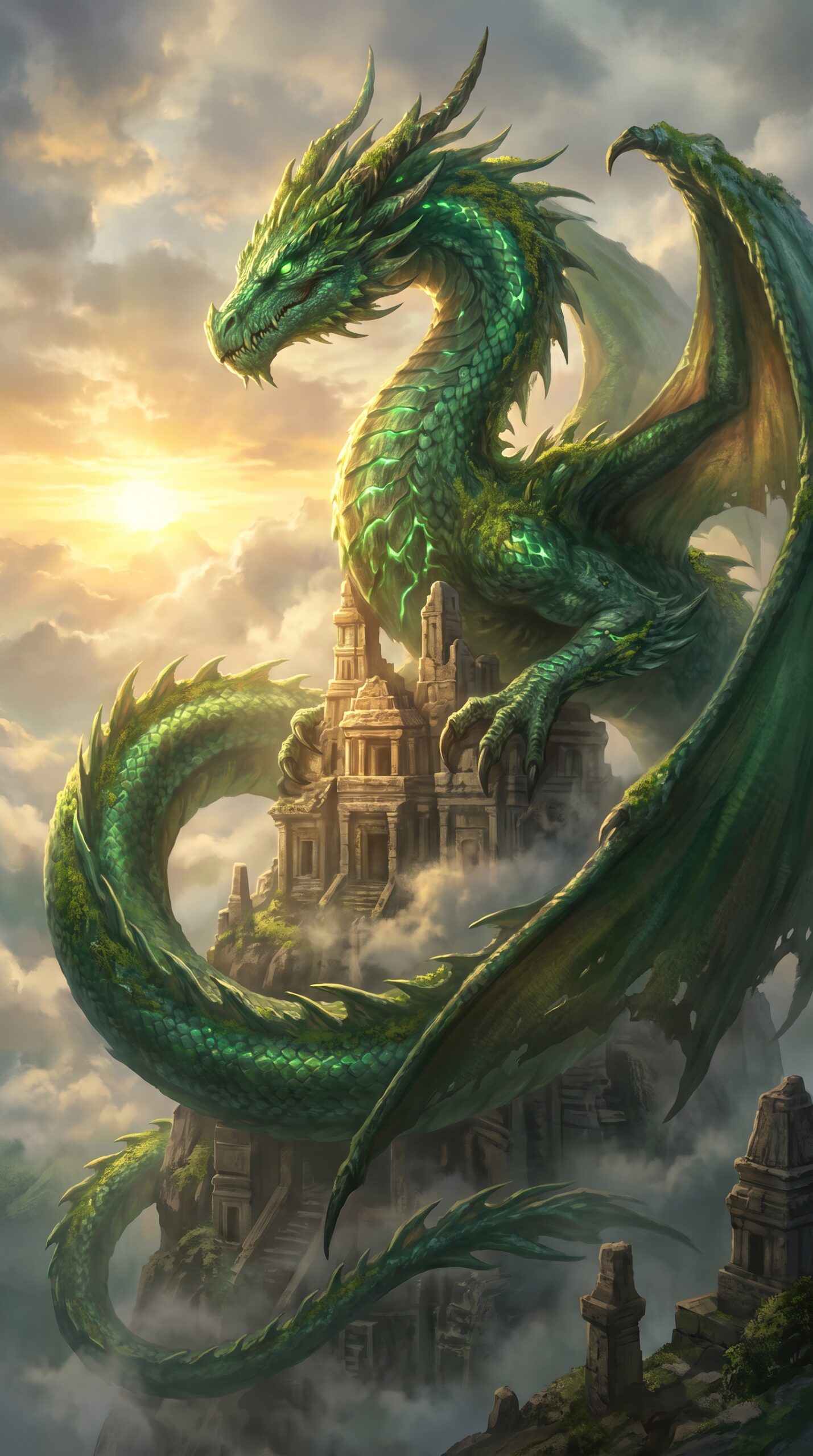 Emerald Dragon Wallpaper